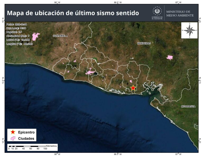 MARN informa sobre actividad sísmica entre municipios de Chirilagua y San Miguel