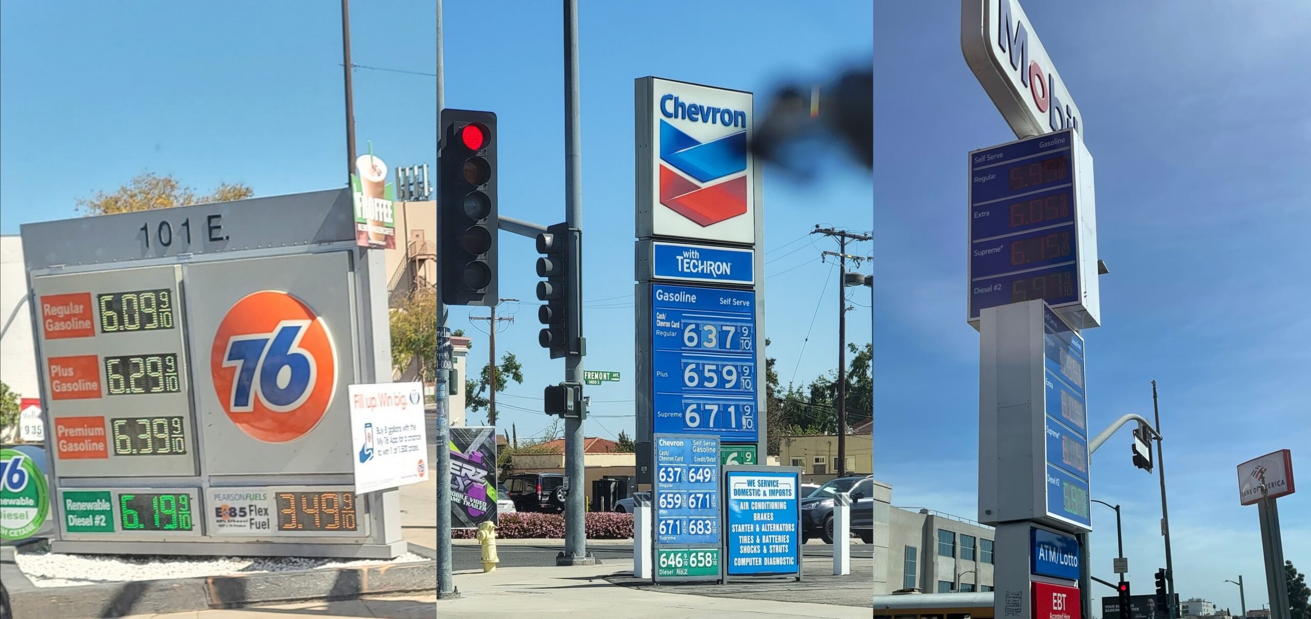 El galón de gasolina rebasa los seis dólares en Los Ángeles