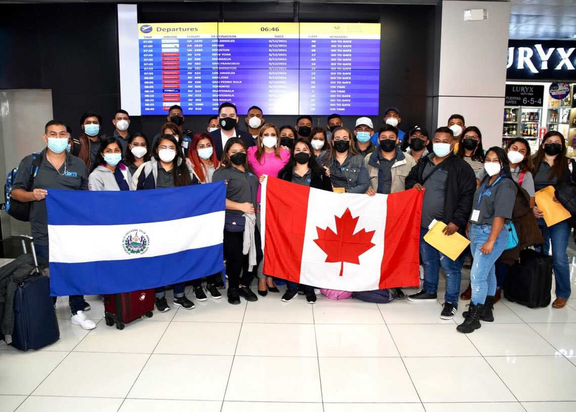 Un nuevo grupo de salvadoreños viajará a Canadá como parte del Programa de Migración Laboral
