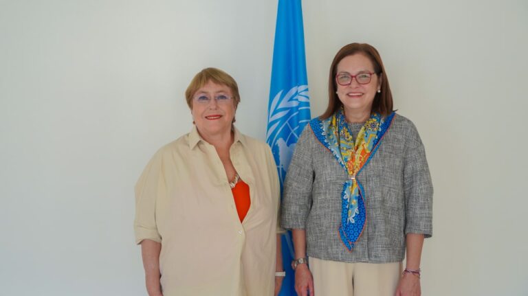 Canciller se reúne en Suiza con la Alta Comisionada de la ONU para los Derechos Humanos y representantes de la OIM