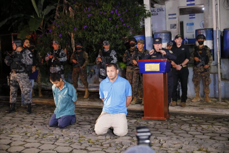 Al menos 40 pandilleros detenidos tras cerco de seguridad instalado en Comasagua