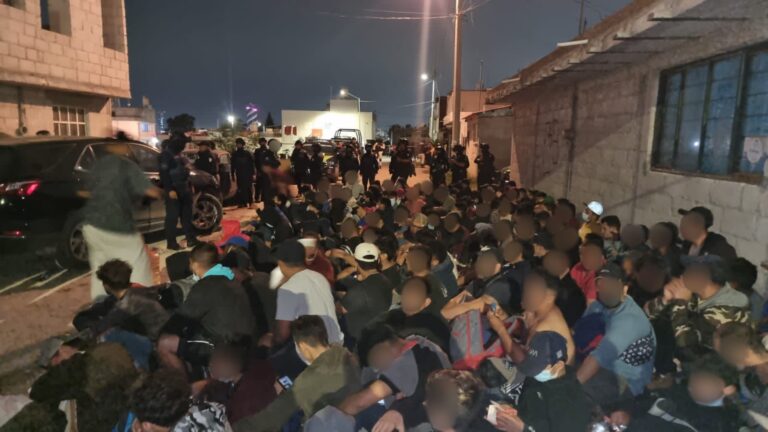 Encuentran a 223 migrantes hacinados en una vivienda de la ciudad de Puebla